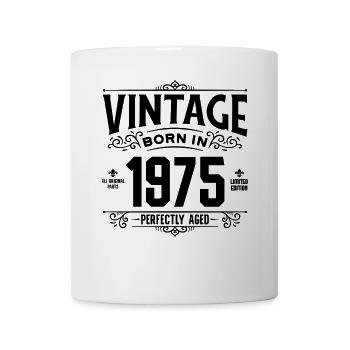 Vintage né(e) en 1975 Anniversaire 50 Ans 50 Jahre - Mug blanc - blanc - Devant