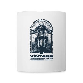 Vintage Motorrad Biker Motorrad Geburtstag 2013 - Tasse - Weiß - Vorne