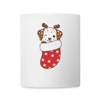 Cute dogs in Christmas socks for Christmas - Mug - white - Front