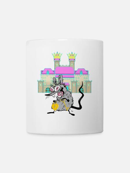 Schloss Märchen Ratte Mittelalter Nager Burg Kind - Tasse - Weiß