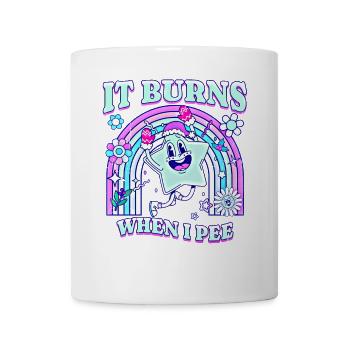 Winter Edition "It Burns when i Pee"! sarkastisch - Tasse - Weiß - Vorne