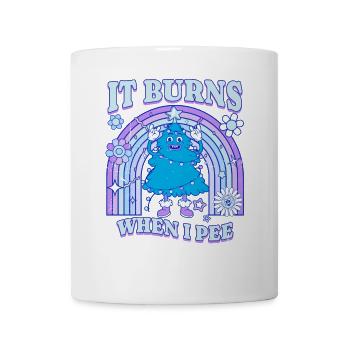 Winter Edition "It Burns when i Pee"! sarkastisch - Tasse - Weiß - Vorne