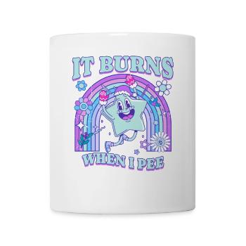 Winter Edition "It Burns when i Pee"! sarkastisch - Tasse - Weiß - Vorne