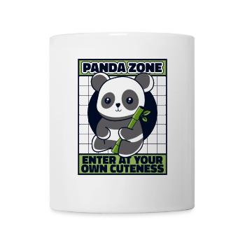 Panda Zone Betreten Sie Ihre eigene Niedlichkeit Panda Bär - Tasse - Weiß - Vorne