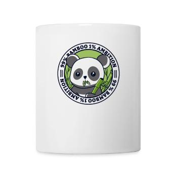 99% Bambus 1% Ehrgeiz Panda Bär Freund Liebhaber - Tasse - Weiß - Vorne