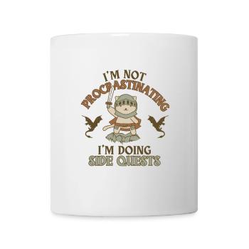 Je ne procrastine pas, je fais des quêtes secondaires - Mug blanc - blanc - Devant