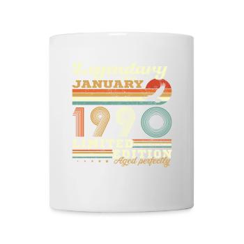 Cadeau D'anniversaire Nées En Janvier 1990 - Mug blanc - blanc - Devant