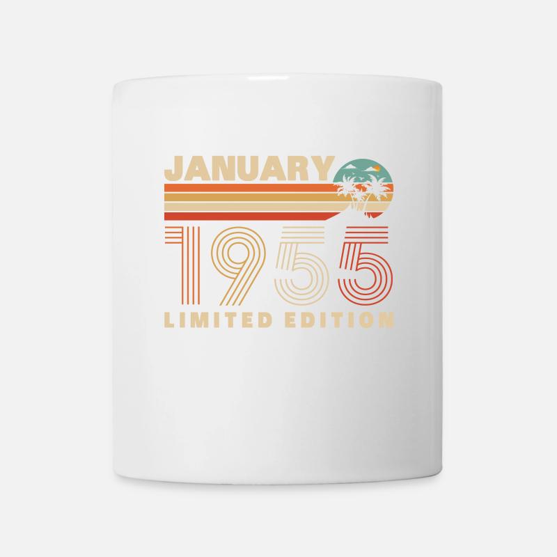 Cadeau D'anniversaire Nées En Janvier 1955 - Mug blanc - blanc