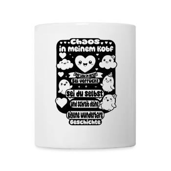 Chaos in the head, love in the heart - Mug - white - Front