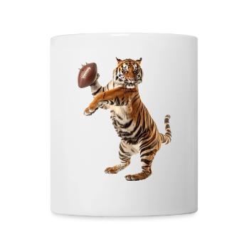 Bengalischer Tiger Fußball - Tasse - Weiß - Vorne