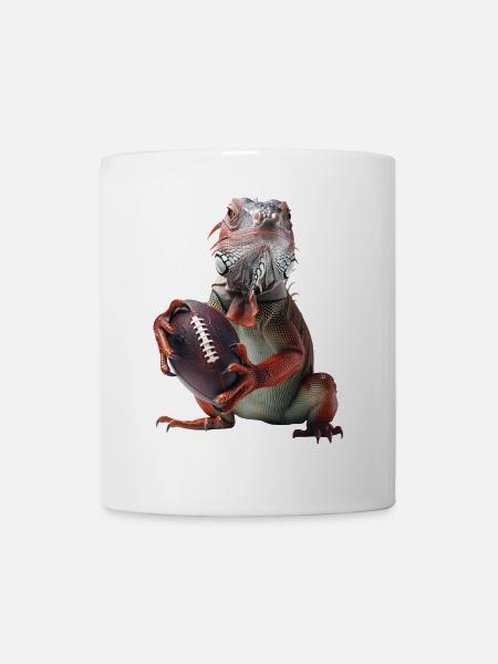 Leguan Fußball - Tasse - Weiß
