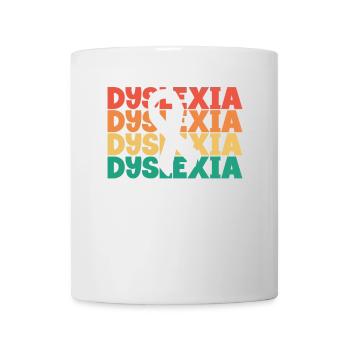 Dyslexie Texte rétro Apraxie Thérapeute dyslexie - Mug blanc - blanc - Devant