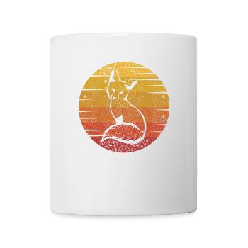 Retro Red Fox Canidae Caninae Fox Lover Fox - Mug - white - Front