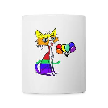 LGBT Cat Birthday Birthday Greetings Gay Pride - Mug - white - Front