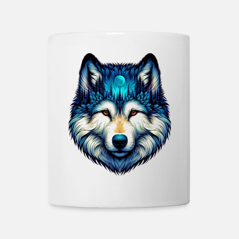 Loup - Mug blanc - blanc