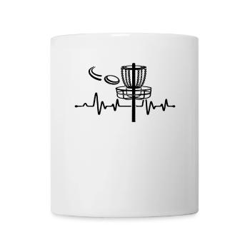 Disc Golf Heartbeat Disc Golfer Disc Golfing - Mug - white - Front