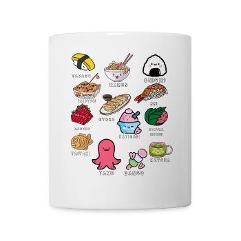 Japanisches Essen Ramen Wasabi Tamago Kawaii Ota - Tasse - Weiß - Vorne