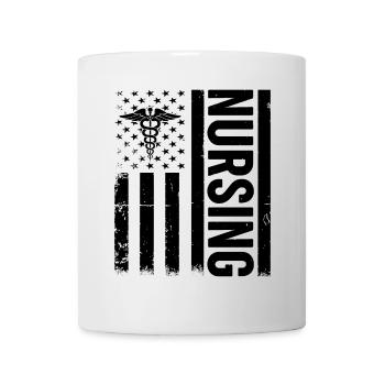 Nurse Nursing US Flag - Hospital Nurse - Mug - white - Front