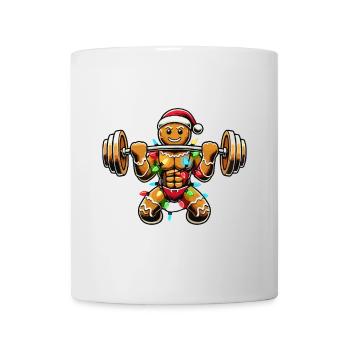 Gingerbread Man Bodybuilder Christmas - Mug - white - Front