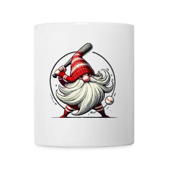 Christmas Baseball Gnome with Baseball Bat - Mug - white - Front