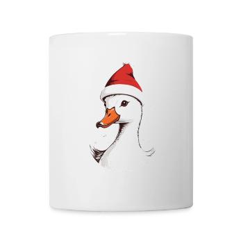 Canard de Noël avec chapeau de Noël - Mug blanc - blanc - Devant