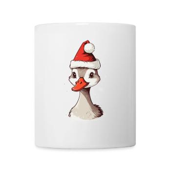 Canard de Noël avec chapeau de Noël - Mug blanc - blanc - Devant