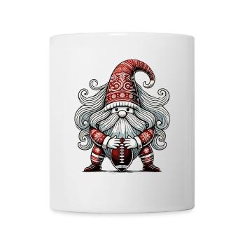 Christmas Football Gnome for Sports Lovers - Mug - white - Front