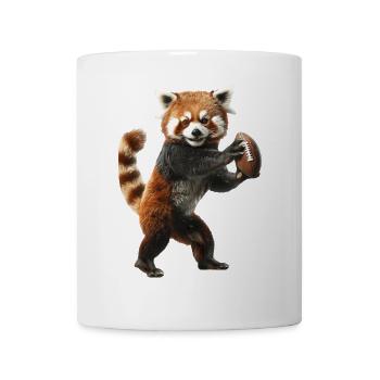 Roter Panda Fußball - Tasse - Weiß - Vorne