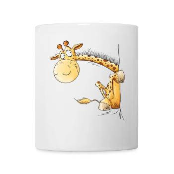 Funny Giraffe I Wildlife Animal Motif - Mug - white - Front