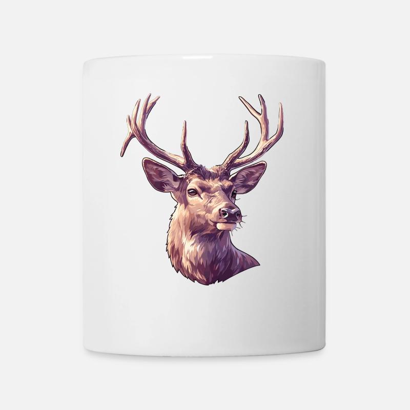 Hirsche Hirsch - Tasse - Weiß