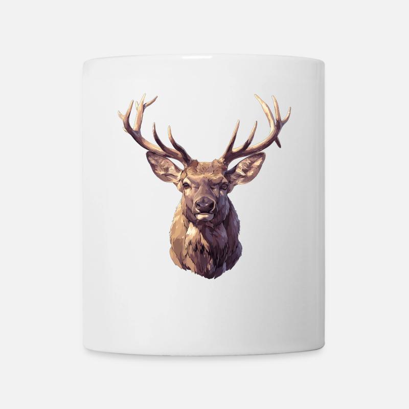 Hirsche Hirsch - Tasse - Weiß