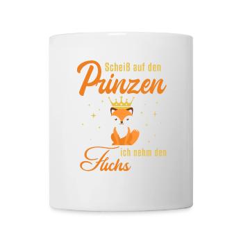 Ich nehm den Fuchs Caninae Red Fox Canidae Fox - Tasse - Weiß - Vorne