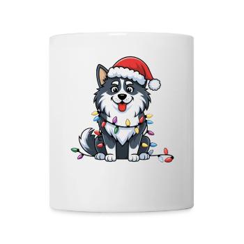 Finnish Lapphund Christmas Lights Xmas Dogs Gifts - Tasse - Weiß - Vorne