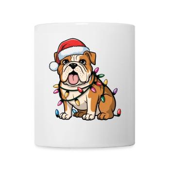English Bulldog Christmas Lights Xmas Dogs Gifts - Tasse - Weiß - Vorne