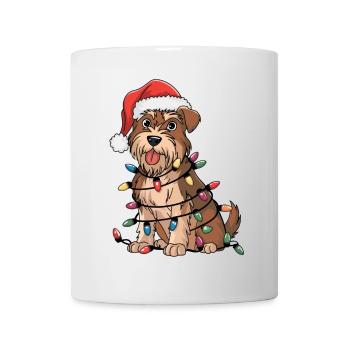 Glen of Imaal Terrier Noël Lumières Noël Chiens - Mug blanc - blanc - Devant