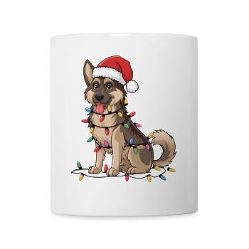 German Shepherd Christmas Lights Xmas Dogs Gifts - Tasse - Weiß - Vorne