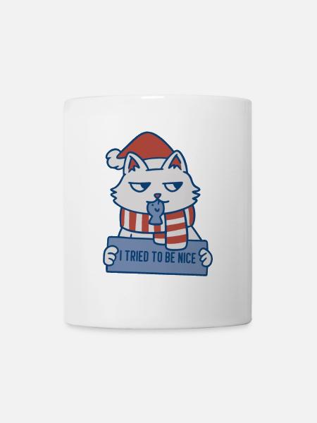 Ich habe versucht, eine nette Weihnachtskatze zu sein - Tasse - Weiß