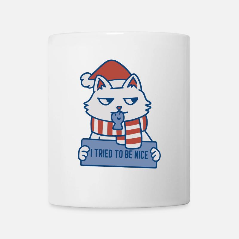 Ich habe versucht, eine nette Weihnachtskatze zu sein - Tasse - Weiß