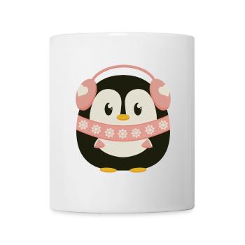 Pingouin mignon en rose - Mug blanc - blanc - Devant