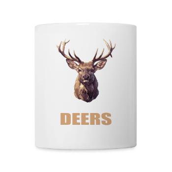 Hirsche Hirsch - Tasse - Weiß - Vorne