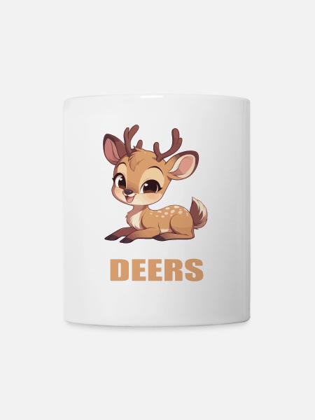 Hirsche Hirsch - Tasse - Weiß