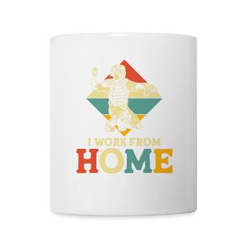 I work from home baseball - Tasse - Weiß - Vorne