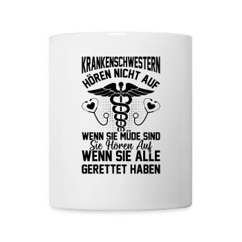 Krankenhaus Krankenschwester Arzthelferin Krankenp - Tasse - Weiß - Vorne