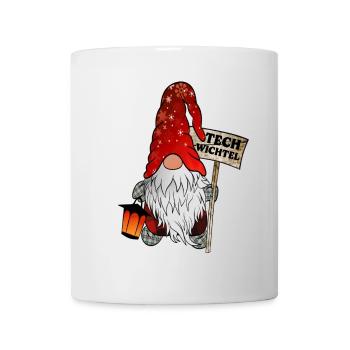 Tech Gnome – IT Christmas Gnome - Mug - white - Front