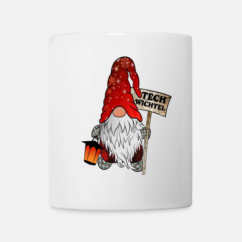 Tech Wichtel – IT Weihnachtsgnom - Tasse - Weiß