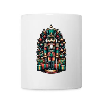 Weihnachtlicher Nussknacker Mit Geschenken - Tasse - Weiß - Vorne