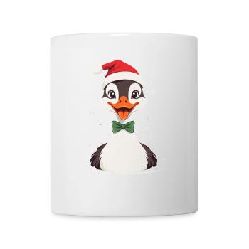 Canard de Noël avec chapeau de Noël - Mug blanc - blanc - Devant