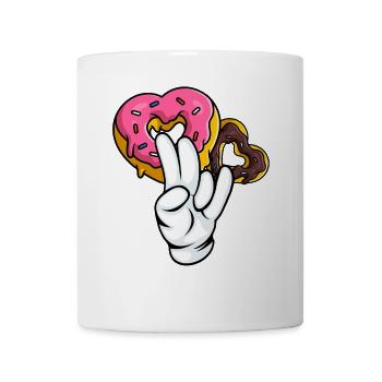 idiot embarrassant sarcasme nerd geek beignet - Mug blanc - blanc - Devant