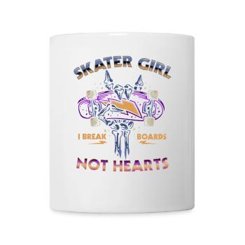 Skateboarder Skater Girl Frauen Sk8er Skateboard - Tasse - Weiß - Vorne