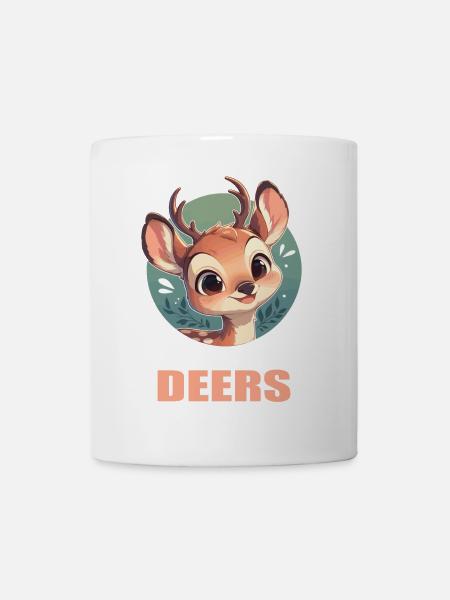 Hirsche Hirsch - Tasse - Weiß